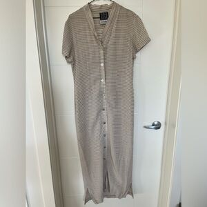 Cynthia Rowley x Holt Renfrew Striped Button-Down Maxi Dress/Cardigan